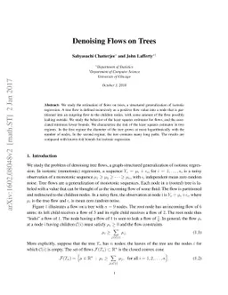 Denoising Flows on Trees