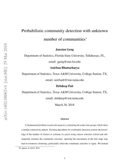 Probabilistic community detection with unknown number of communities