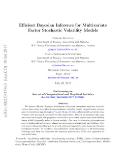 Efficient Bayesian Inference for Multivariate Factor Stochastic
  Volatility Models