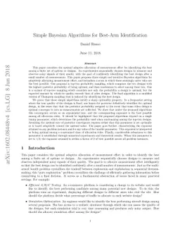 Simple Bayesian Algorithms for Best Arm Identification