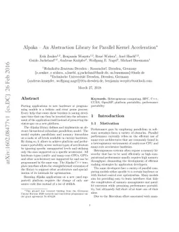 Alpaka - An Abstraction Library for Parallel Kernel Acceleration