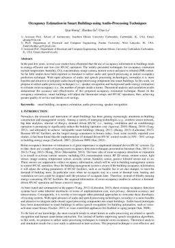 Occupancy Estimation in Smart Buildings using Audio-Processing
  Techniques