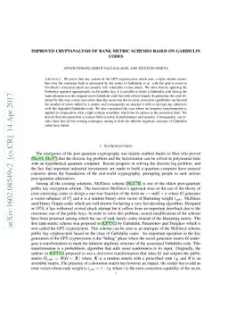 Improved Cryptanalysis of Rank Metric Schemes Based on Gabidulin Codes