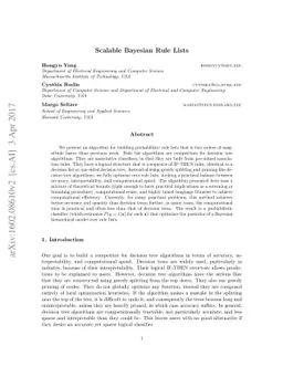 Scalable Bayesian Rule Lists
