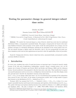 Testing for parameter change in general integer-valued time series