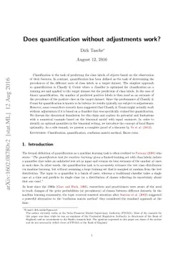 Does quantification without adjustments work?