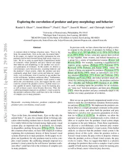 Exploring the coevolution of predator and prey morphology and behavior