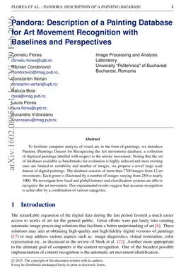 Pandora: Description of a Painting Database for Art Movement Recognition
  with Baselines and Perspectives