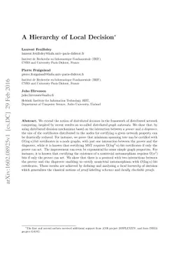A hierarchy of local decision