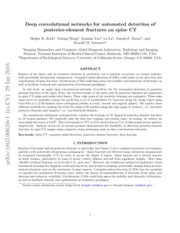 Deep convolutional networks for automated detection of posterior-element
  fractures on spine CT