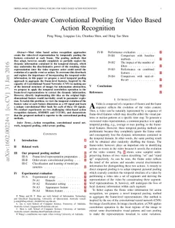 Order-aware Convolutional Pooling for Video Based Action Recognition