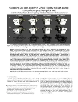 Assessing 3D scan quality in Virtual Reality through paired-comparisons
  psychophysics test