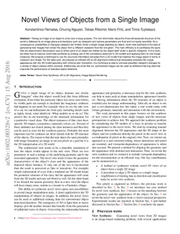 Novel Views of Objects from a Single Image