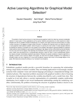 Active Learning Algorithms for Graphical Model Selection