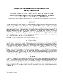 Improving Vertebra Segmentation through Joint Vertebra-Rib Atlases