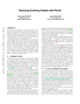 Querying Evolving Graphs with Portal