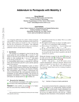 Addendum to Pentapods with Mobility 2