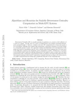 Algorithms and Heuristics for Scalable Betweenness Centrality
  Computation on Multi-GPU Systems