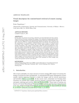Visual descriptors for content-based retrieval of remote sensing images