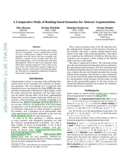 A Comparative Study of Ranking-based Semantics for Abstract
  Argumentation
