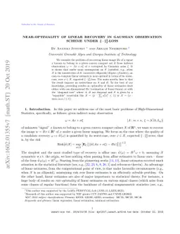 Near-Optimality of Linear Recovery in Gaussian Observation Scheme under
  $\|\cdot\|_2^2$-Loss