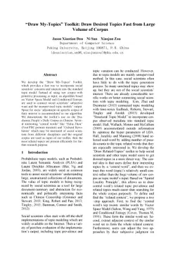 "Draw My Topics": Find Desired Topics fast from large scale of Corpus