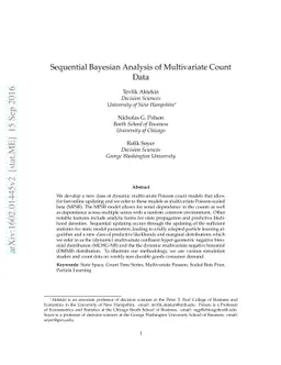 Sequential Bayesian Analysis of Multivariate Count Data