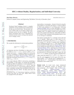 SDCA without Duality, Regularization, and Individual Convexity