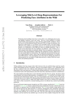 Leveraging Mid-Level Deep Representations For Predicting Face Attributes
  in the Wild
