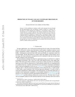 Prediction of weakly locally stationary processes by auto-regression