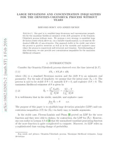 Large deviations and concentration inequalities for the
  Ornstein-Uhlenbeck process without tears