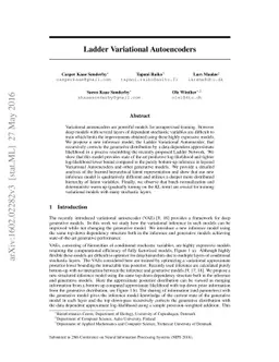 Ladder Variational Autoencoders