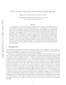 NED: An Inter-Graph Node Metric Based On Edit Distance