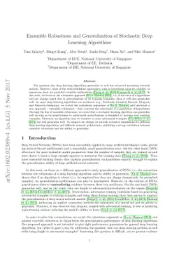 Ensemble Robustness and Generalization of Stochastic Deep Learning
  Algorithms