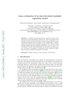 Lasso Estimation of an Interval-Valued Multiple Regression Model