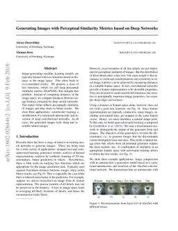 Generating Images with Perceptual Similarity Metrics based on Deep
  Networks