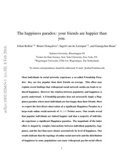 The happiness paradox: your friends are happier than you