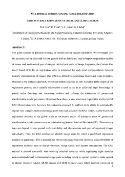 Multimodal Remote Sensing Image Registration with Accuracy Estimation at
  Local and Global Scales