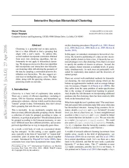 Interactive Bayesian Hierarchical Clustering