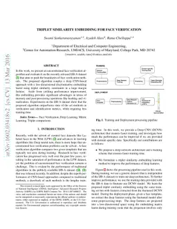 Triplet Similarity Embedding for Face Verification