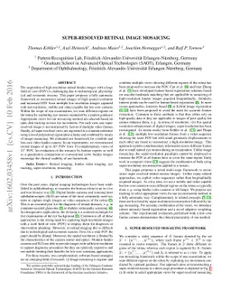 Super-Resolved Retinal Image Mosaicing