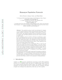 Homonym Population Protocols