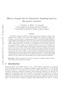 Effective Sample Size for Importance Sampling based on discrepancy
  measures