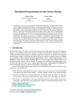 Distributed Programming via Safe Closure Passing