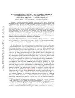 A randomized maximum a posterior method for posterior sampling of high
  dimensional nonlinear Bayesian inverse problems