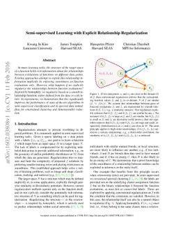 Semi-supervised Learning with Explicit Relationship Regularization