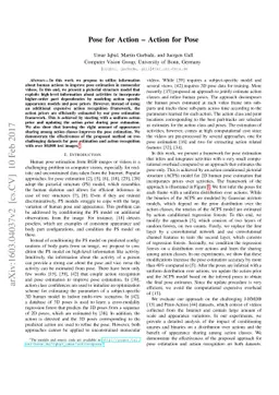 Pose for Action - Action for Pose