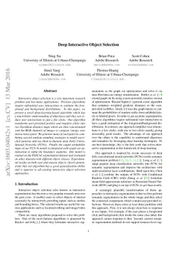 Deep Interactive Object Selection