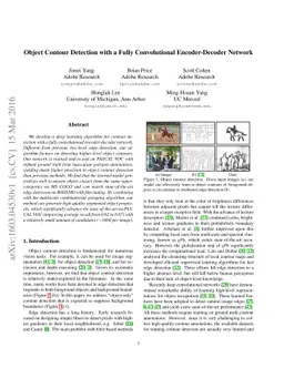 Object Contour Detection with a Fully Convolutional Encoder-Decoder
  Network