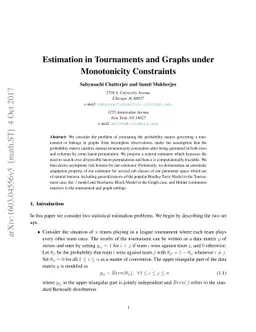On Estimation in Tournaments and Graphs under Monotonicity Constraints